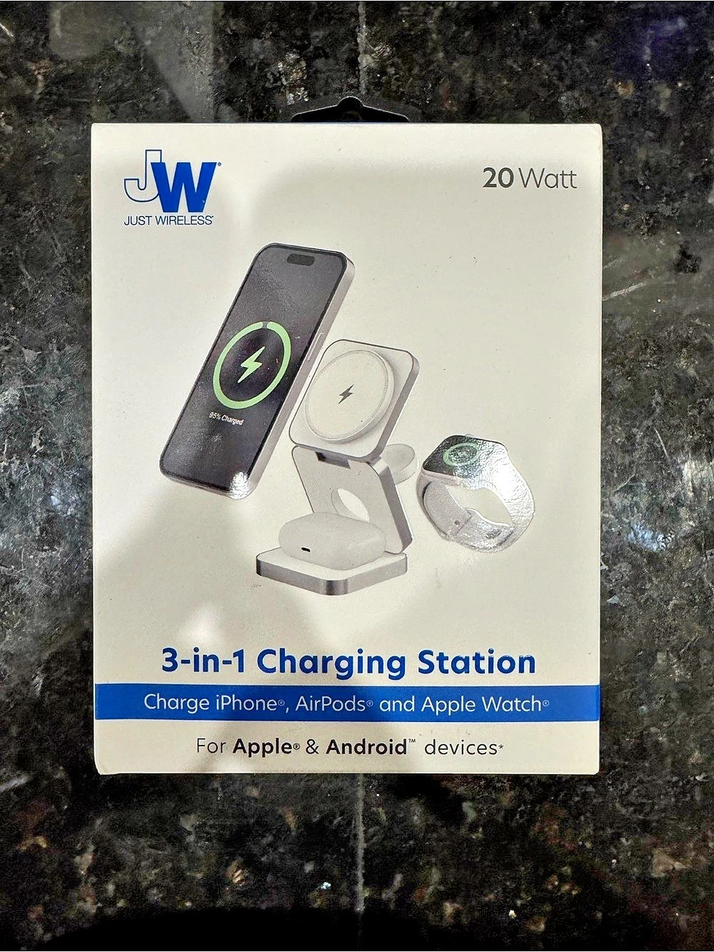 Just Wireless 3-in-1 Charging Station 20W NWT